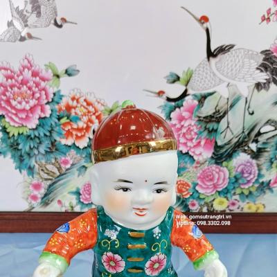 tượng sứ, tượng em bé tài vận, tượng trang trí nhà cửa